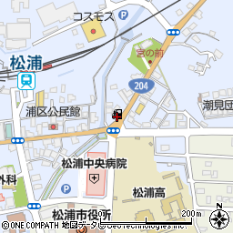 ＥＮＥＯＳ松浦中央ＳＳ周辺の地図