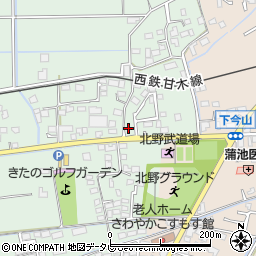 福岡県久留米市北野町十郎丸1648-8周辺の地図