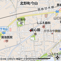 福岡県久留米市北野町今山497周辺の地図