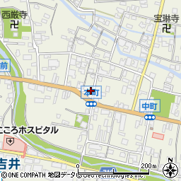 福岡県うきは市吉井町1374-2周辺の地図