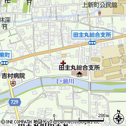 田主丸町商工会館周辺の地図