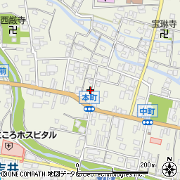 福岡県うきは市吉井町1374-1周辺の地図