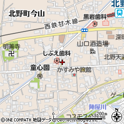 福岡県久留米市北野町今山512周辺の地図