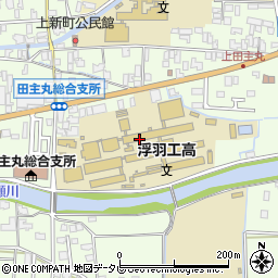 浮羽工業高校周辺の地図