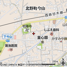 福岡県久留米市北野町今山493周辺の地図