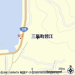 愛媛県西予市三瓶町皆江周辺の地図
