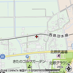 福岡県久留米市北野町十郎丸1521-3周辺の地図