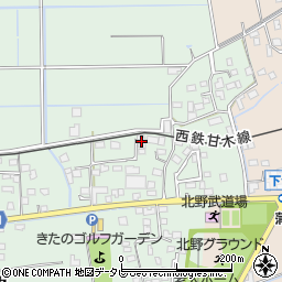 福岡県久留米市北野町十郎丸1521周辺の地図