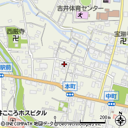 福岡県うきは市吉井町886-1周辺の地図