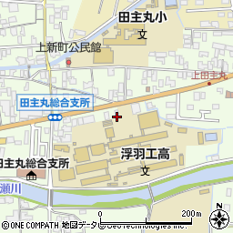 日本経済新聞　田主丸販売店周辺の地図