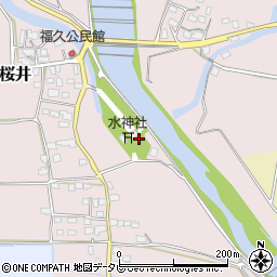 福岡県うきは市吉井町桜井208周辺の地図