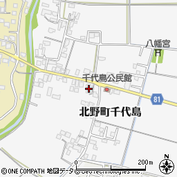 福岡県久留米市北野町千代島1024-1周辺の地図