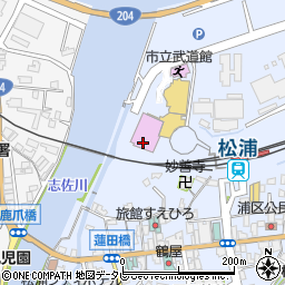 松浦市文化会館　ゆめホール周辺の地図