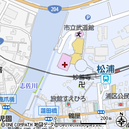松浦市文化会館ふれあいホール周辺の地図