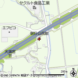 朝日公民館周辺の地図