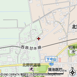 福岡県久留米市北野町今山1050周辺の地図