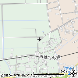 福岡県久留米市北野町十郎丸1100周辺の地図