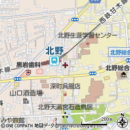 福岡県久留米市北野町今山594周辺の地図