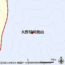 高知県高岡郡中土佐町大野見川奥山周辺の地図