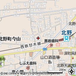 福岡県久留米市北野町今山823周辺の地図