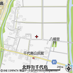 福岡県久留米市北野町千代島周辺の地図
