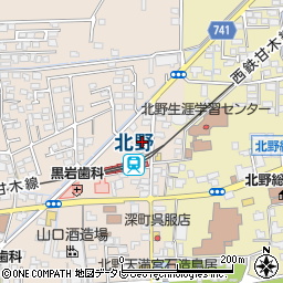 福岡県久留米市北野町今山623周辺の地図