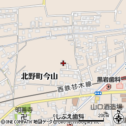 福岡県久留米市北野町今山884周辺の地図