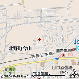 福岡県久留米市北野町今山周辺の地図