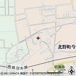 福岡県久留米市北野町今山1027周辺の地図