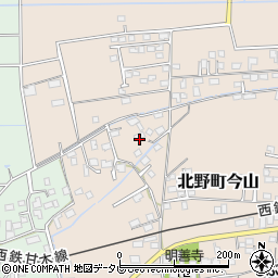 福岡県久留米市北野町今山1013周辺の地図