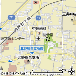 株式会社ふなき製菓　北野店周辺の地図