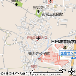 大分県日田市清水町周辺の地図