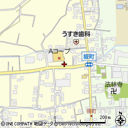 Ａコープ田主丸店駐車場周辺の地図