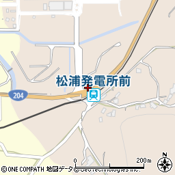 松浦発電所周辺の地図