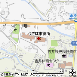 〒839-1400 福岡県うきは市（以下に掲載がない場合）の地図