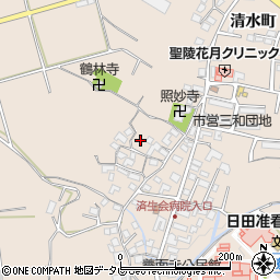 大分県日田市清水町1504-1周辺の地図