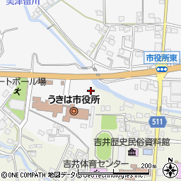 福岡銀行うきは市役所 ＡＴＭ周辺の地図