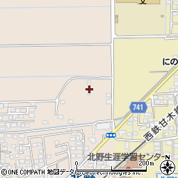 福岡県久留米市北野町今山1262周辺の地図