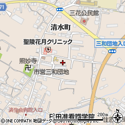 大分県日田市清水町929-1周辺の地図