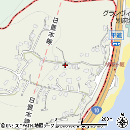 大分県別府市平道991周辺の地図