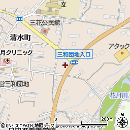 大分県日田市清水町976-1周辺の地図