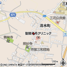 大分県日田市清水町1204周辺の地図