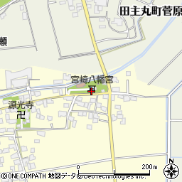 宮崎八幡宮周辺の地図