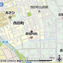 佐賀県鳥栖市西田町158周辺の地図
