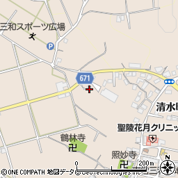 大分県日田市清水町1436周辺の地図