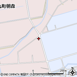 福岡県久留米市田主丸町朝森158周辺の地図