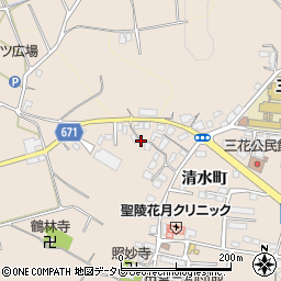 大分県日田市清水町1264周辺の地図