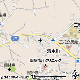大分県日田市清水町1262周辺の地図