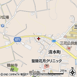 大分県日田市清水町1281-1周辺の地図
