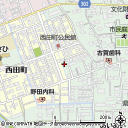 佐賀県鳥栖市西田町206周辺の地図